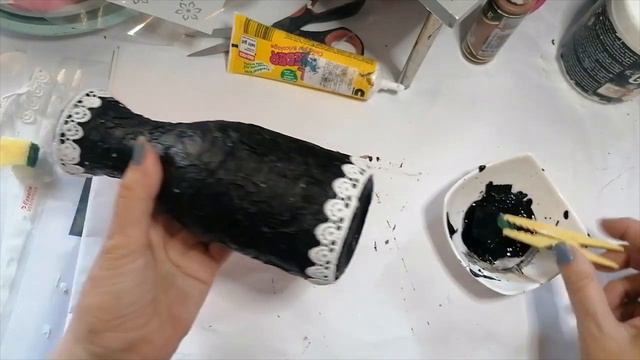 How to decorate glass vases - easy art projects - mixed media tutorial for beginners смотреть онлайн