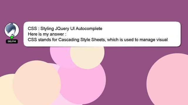 CSS : Styling JQuery UI Autocomplete смотреть онлайн