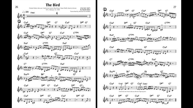 The Bird - from "Charlie Parker 60 Melodies and Solos" book - Concert Pitch смотреть онлайн