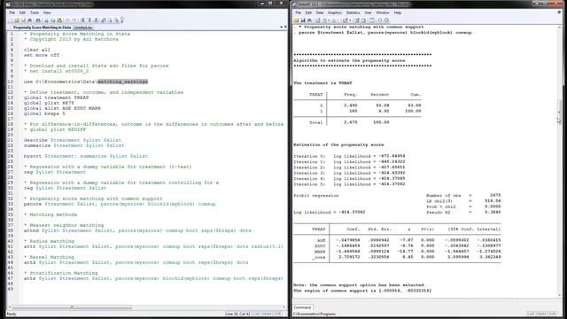 Propensity Score Matching in Stata смотреть онлайн