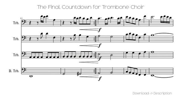 The Final Countdown For Trombone Choir смотреть онлайн