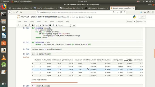 machine learning .p8 - Implementation of Logistic Regression on Breast cancer dataset. [Hindi] смотреть онлайн