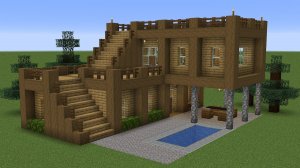 Майнкрафт - Как построить деревянный дом для отдыха. Minecraft