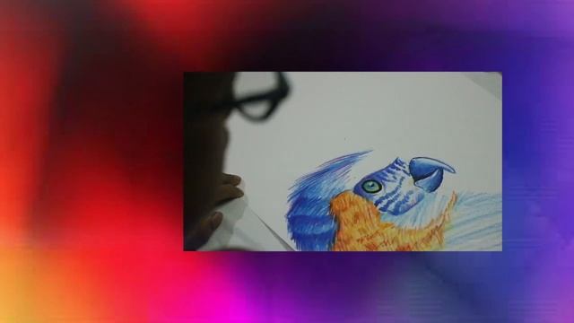 HOW I DRAW AND PAINT PARROT step by step process смотреть онлайн