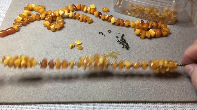 Переделка янтарных бус. Часть 2. Сборка. смотреть онлайн