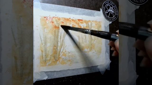 Watercolor Demo #282 - Autumn Tree Tunnel (Quick Study) смотреть онлайн