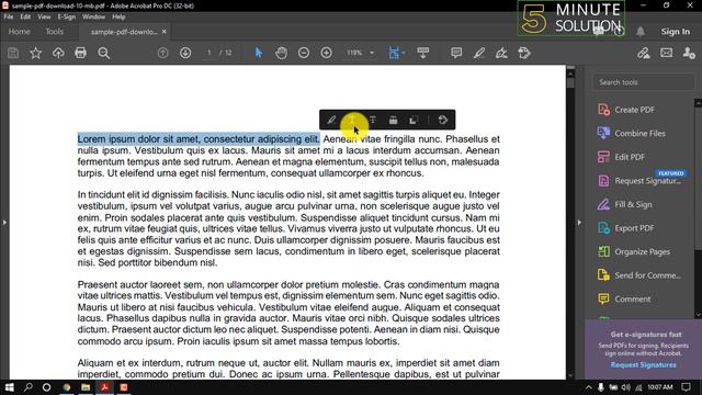 How To Underline In PDF 2024 | Adobe Reader