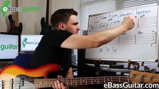 How To Play Walking Bass - 3 Note Chromatic Transition [Autumn Leaves] смотреть онлайн