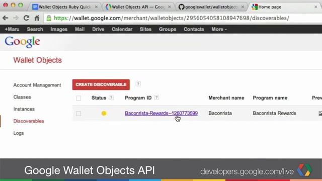 Google Wallet Objects API Ruby Quickstart смотреть онлайн