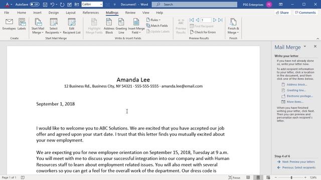 How to Mail Merge a Letter using MS Access and Word - Office 365 смотреть онлайн