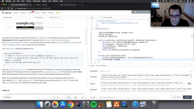 1242. Web Crawler Multithreaded (ConcurrentHashMap) смотреть онлайн