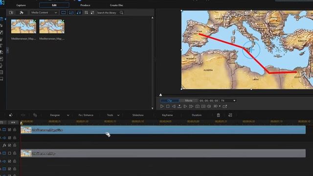 Creating a moving line on a map with CyberLink PowerDirector смотреть онлайн