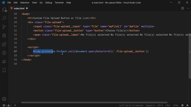 Custom File Upload Button with FileList - HTML, CSS & JavaScript Tutorial смотреть онлайн