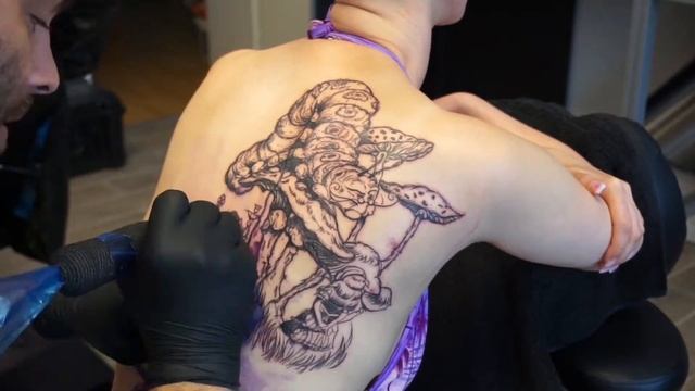 BENTEN TATTOO SHOULDER ALICE IN WONDERLAND SKETCHSTYLE TATTOO смотреть онлайн