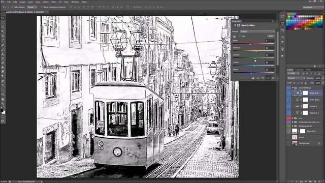 Sketch Pen Drawing Photoshop Action Tutorial смотреть онлайн