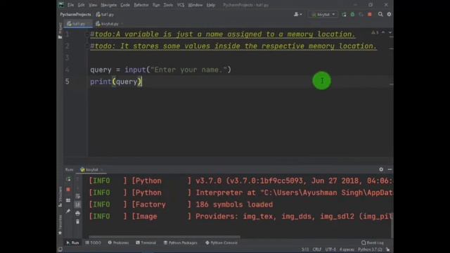 Creating variables, user inputs and outputs in python||Python basics part-3|| TechnoLabZ смотреть онлайн