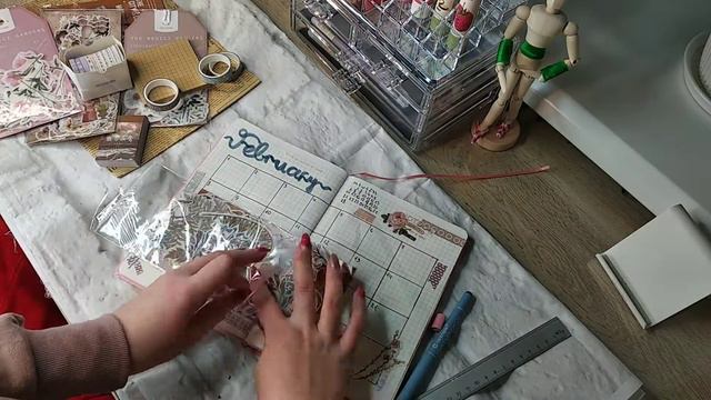 🗒️💗Ежедневник на февраль!/ Оформляю и заполняю/ Plan With Me/ Bullet Journal