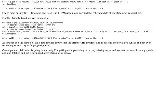 Wordpress: Saved Post Meta Array Returns as String смотреть онлайн