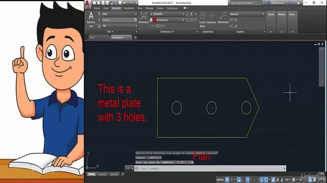 Dimensioning simple designs AutoCAD LT Essential Training смотреть онлайн
