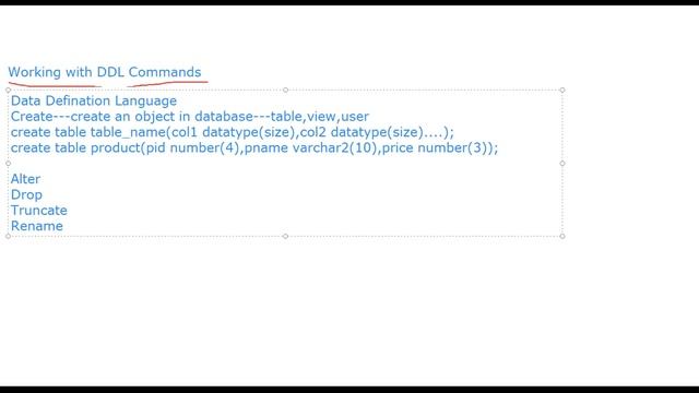 DDL Commands in SQL in Telugu | Data Definition Language Commands in Telugu смотреть онлайн