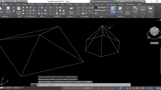 AUTODESK AUTOCAD CIVIL ENGINEERING SOFTWARE 97. How to Draw Pyramid In 3D смотреть онлайн