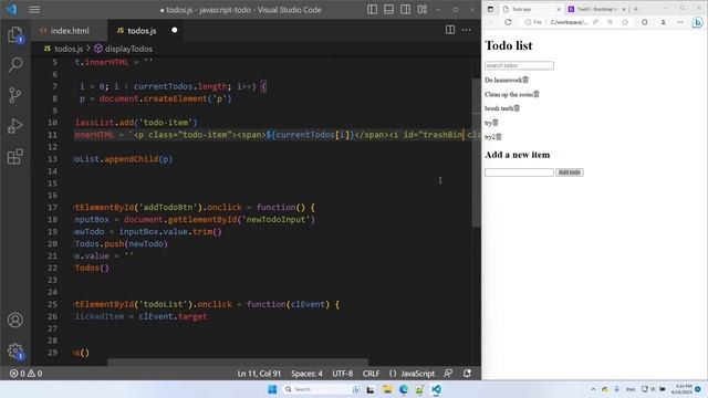 Programming a Todo list web application with HTML, CSS and plain JavaScript смотреть онлайн
