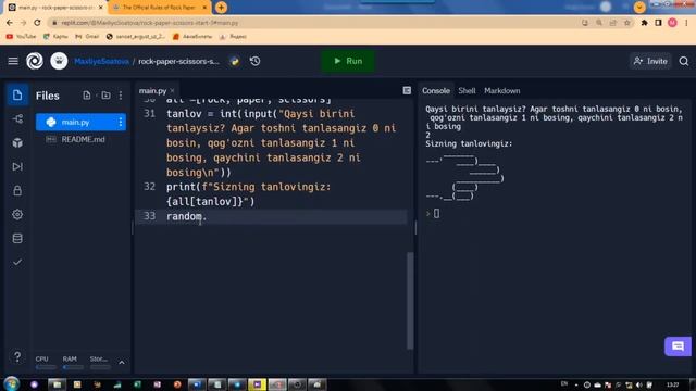 4.8 #Python | #don don ziki dastur loyihasi (4-kun uchun oxirgi amaliy mashq) смотреть онлайн