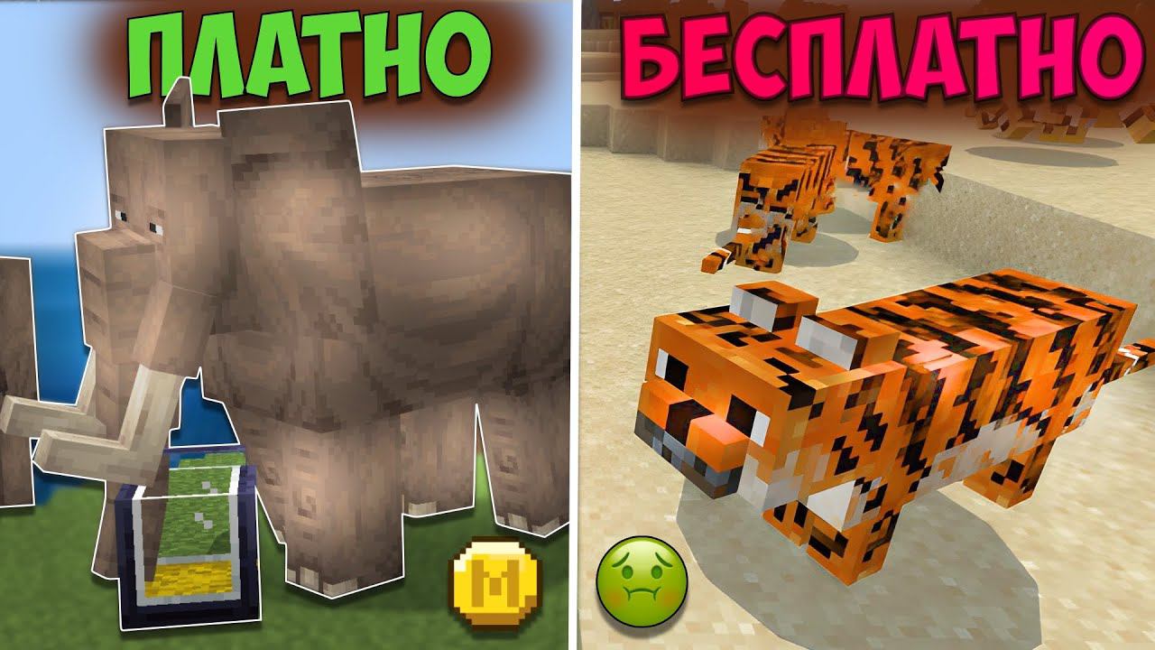 ПЛАТНЫЕ МОДЫ против БЕСПЛАТНЫХ в Майнкрафт ПЕ (Бедрок) - Я купил Мод из Market Place для Minecraft смотреть онлайн