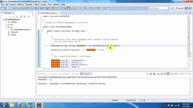 Hashtable (default Constructor - CountryCode) | Java Collection Framework смотреть онлайн