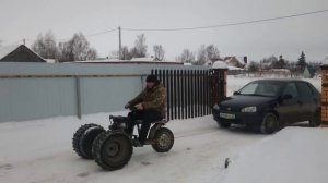 Минитрактор "МИКРОБ" против 2000 кг. Крутая самоделка из мотоблока.