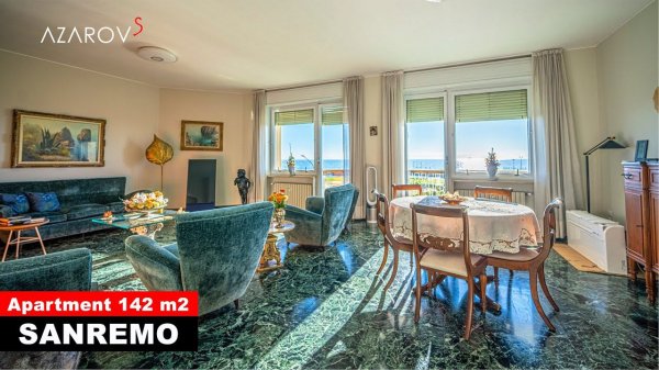 Four-room apartment for sale, first line in Sanremo