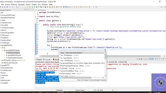 How to export Console output into a new file in Selenium java | Export data into a file on your PC смотреть онлайн