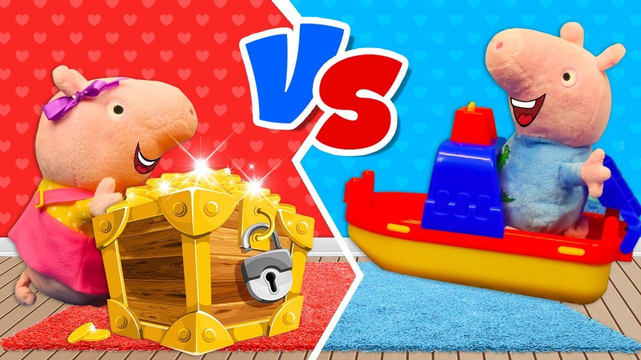 Пеппа и Джордж играют в Холодно - Горячо! Видео для детей про игрушки Свинка Пеппа на русском языке смотреть онлайн