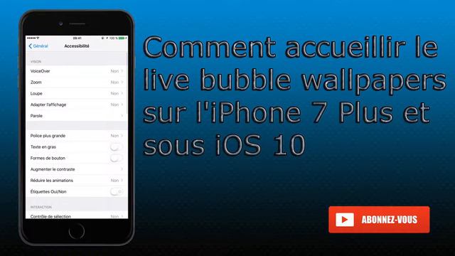 Comment accueillir le live bubble wallpapers sur l'iPhone 7 Plus et sous iOS 10 смотреть онлайн
