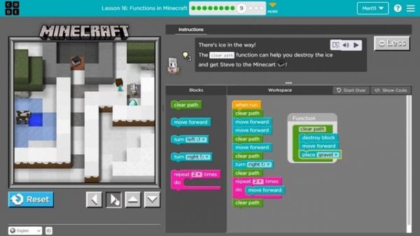 Code Org Lesson 20 - Code.org Express Course Lesson 20 Functions in Minecraft - Course E Lesson 10