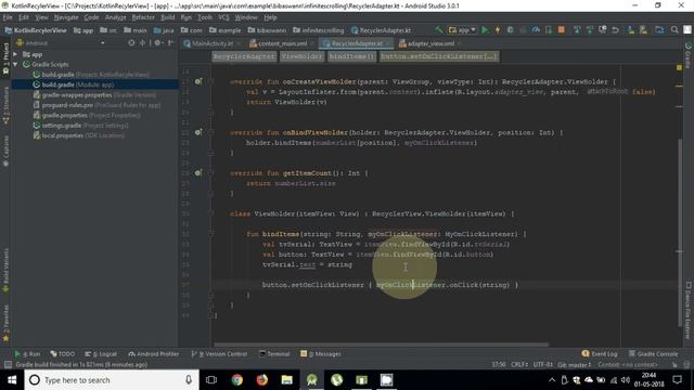 Demonstration of Android RecyclerView in Kotlin смотреть онлайн