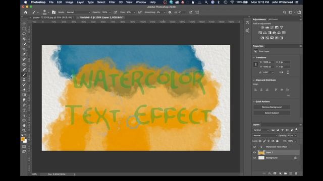 Photoshop Watercolor Text Effect смотреть онлайн