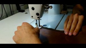 Как пришить молнию на кожаную заготовку.