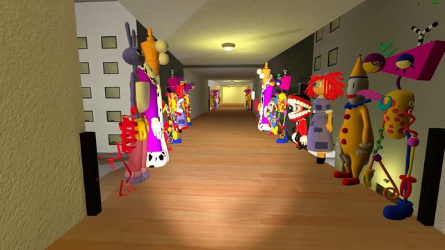 🌌LIMINAL HOTEL ALL THE AMAZING DIGITAL CIRCUS CHARACTERS POMNI RAGATHA SPARTAN KICKING In Garrys Mo