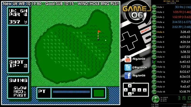 NES Open Tournament Golf - U.K. Course World Record 10:16.21 смотреть онлайн
