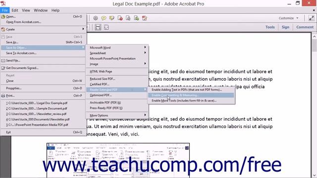 Enabling Extended Commenting in Acrobat Reader - Adobe Acrobat XI Training Tutorial Course смотреть онлайн