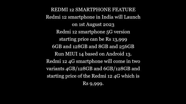 REDMI 12 SMARTPHONE PRICE DETAILS LEAKS смотреть онлайн