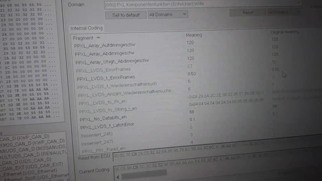 Oффлайн программирование фар Mercedes Benz W222 Offline Coding Headlight  Benz W222
