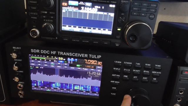 Трансивер SDR Тюльпан , SDR Маламут и IC-7300 приём в SSB. смотреть онлайн