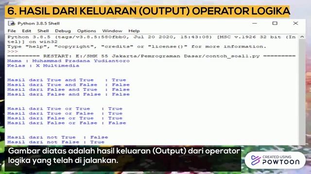 Pemrograman Dasar Kelas X - Tutorial Belajar Python Operator Logika смотреть онлайн