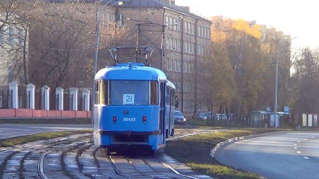 Двойной трамвай МТТЧ или Tatra-t3 (СМЕ) "Московский Транспорт" №21 смотреть онлайн