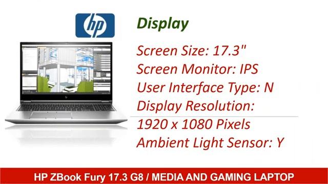 HP ZBook Fury 17.3 G8 Specifications смотреть онлайн
