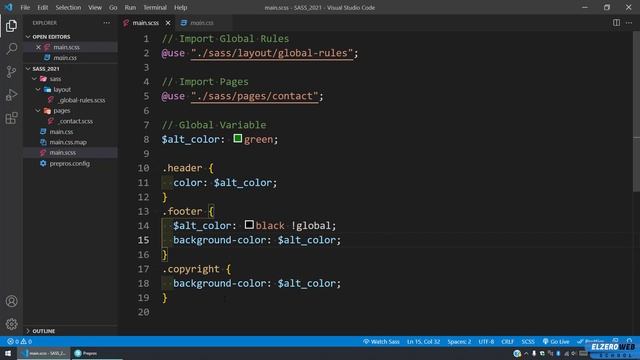 Learn SASS In Arabic 2021 - #04 - Variables смотреть онлайн