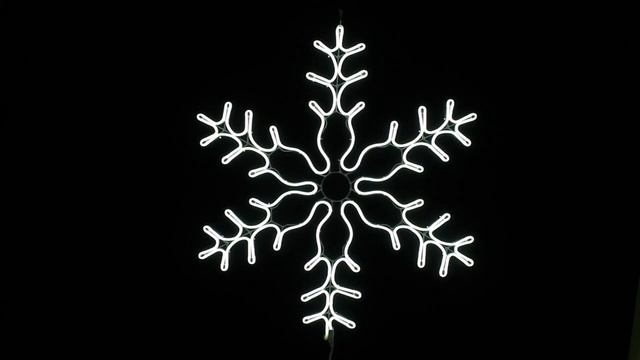 Новогодняя световая Снежинка 86см. (гибкий Неон Flex Led белый) - WL 7002-86W смотреть онлайн