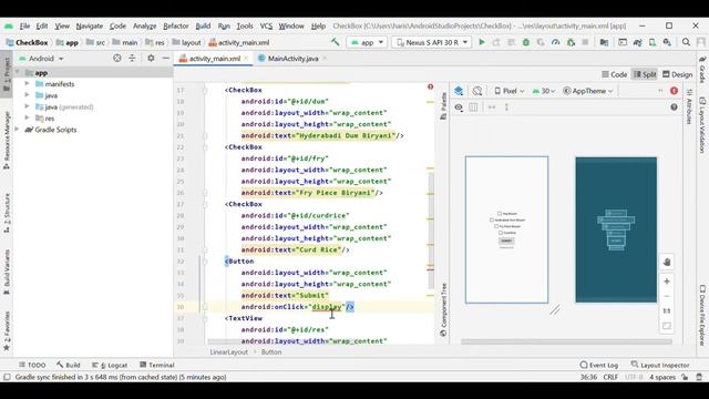 CheckBox in Android studio смотреть онлайн